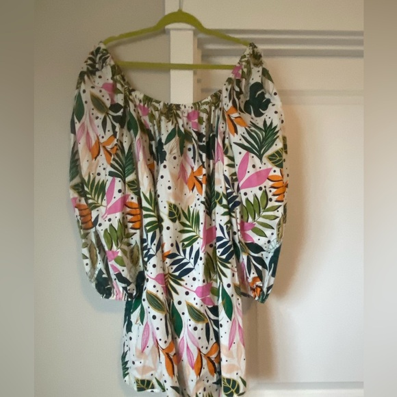 Eloquii Tropical Print / Polka Dot Top/ Dress - Picture 4 of 5